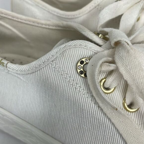 Keds X Kate Spade Triple-Up Faille Logo White Platform Sneakers - Picture 6 of 13